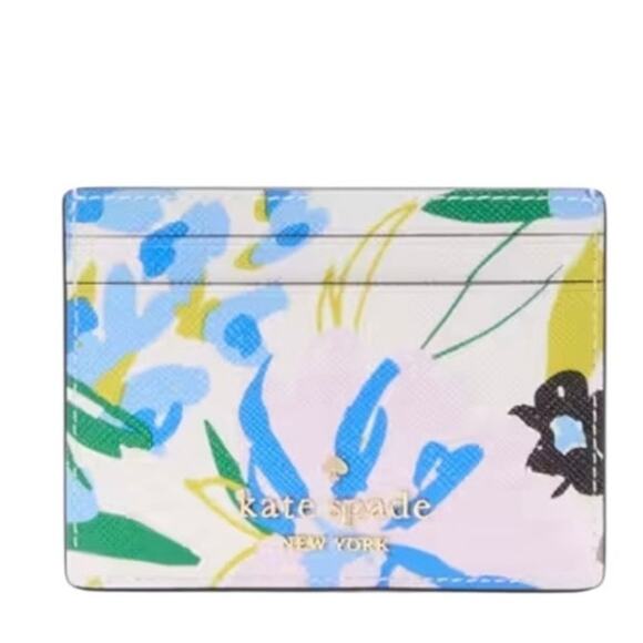 Kate Spade New York Authentic Boxed Madison Floral Small SlimCard Holder NEW - Picture 2 of 5